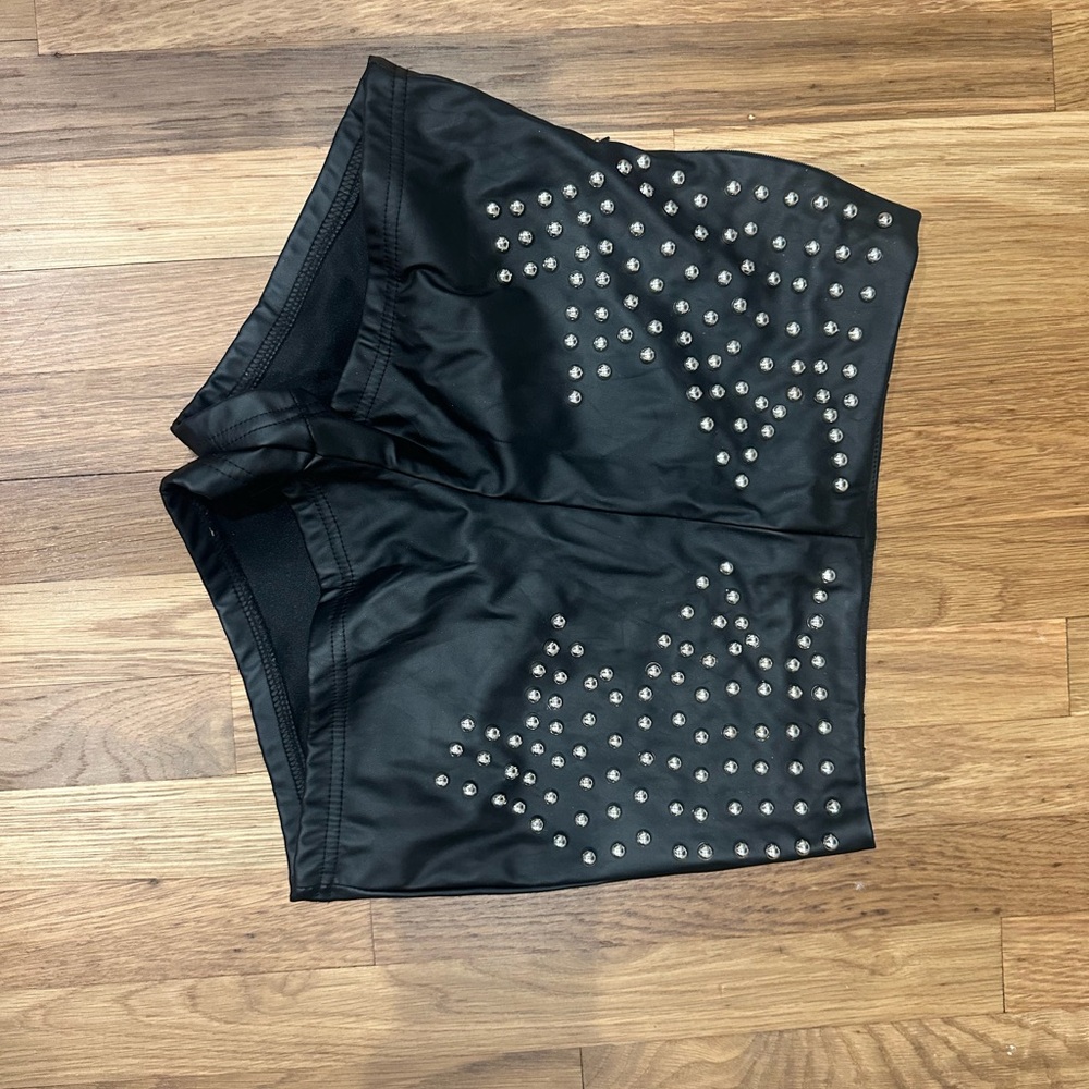 Black Studded Women's Shorts
